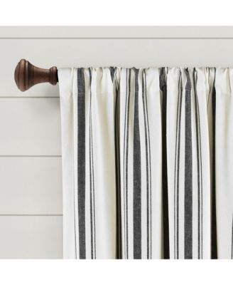 Farmhouse Stripe Yarn Dyed Eco-Friendly Recycled Cotton Window Curtain Panels