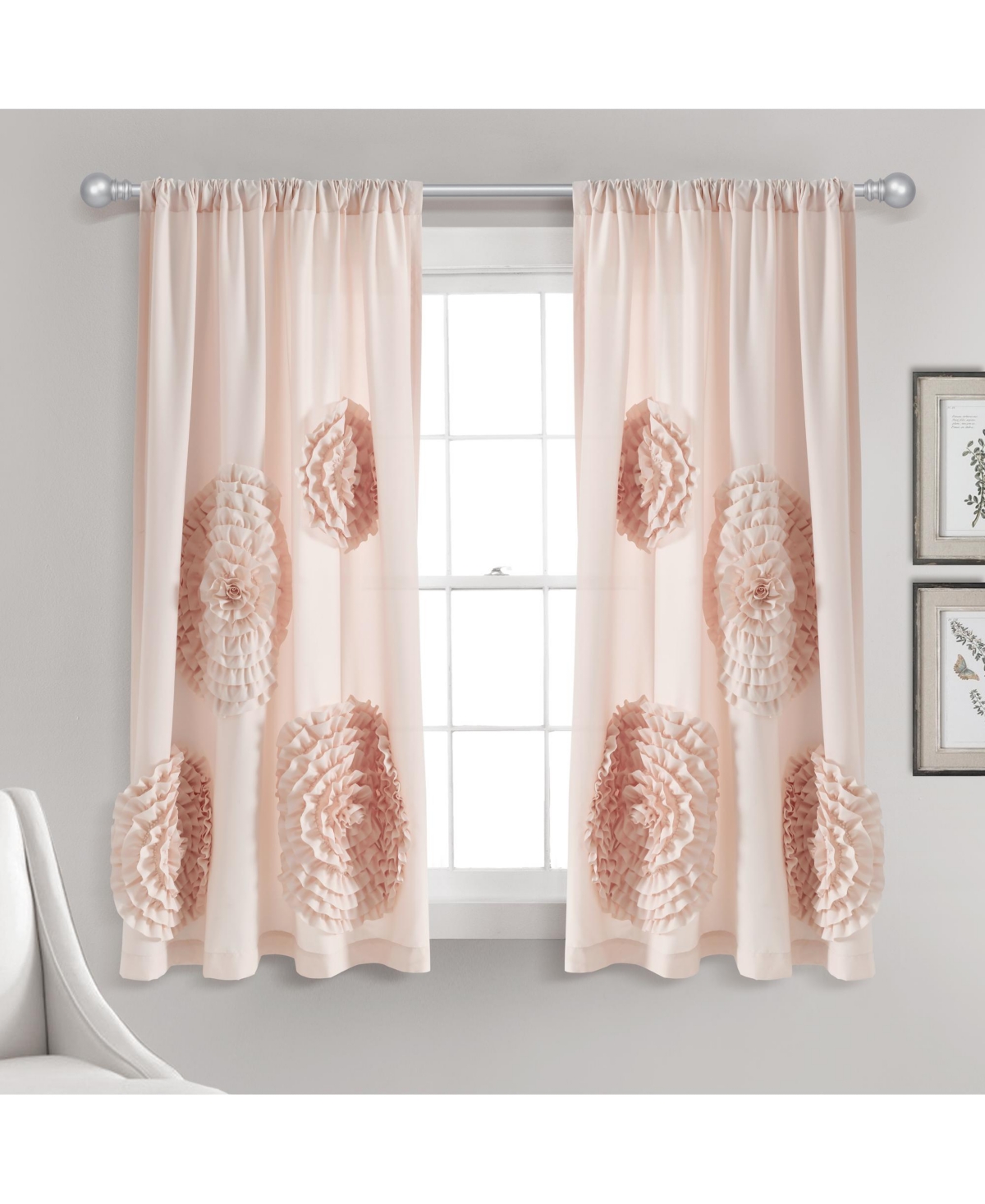 Serena Window Curtain Panel - Ivory