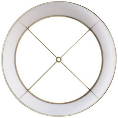 Distressed Faux Paper Medium Lamp Shade 13" Top x 15" Bottom x 11" Slant (Spider) Replacement with Harp