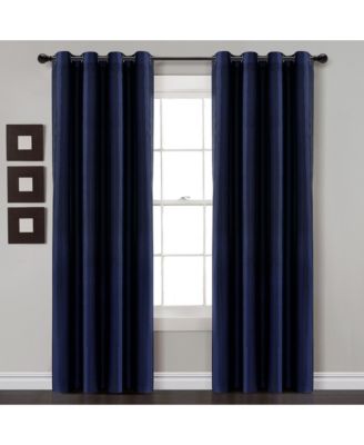 Insulated Grommet 100% Blackout Faux Silk Window Curtain Panel