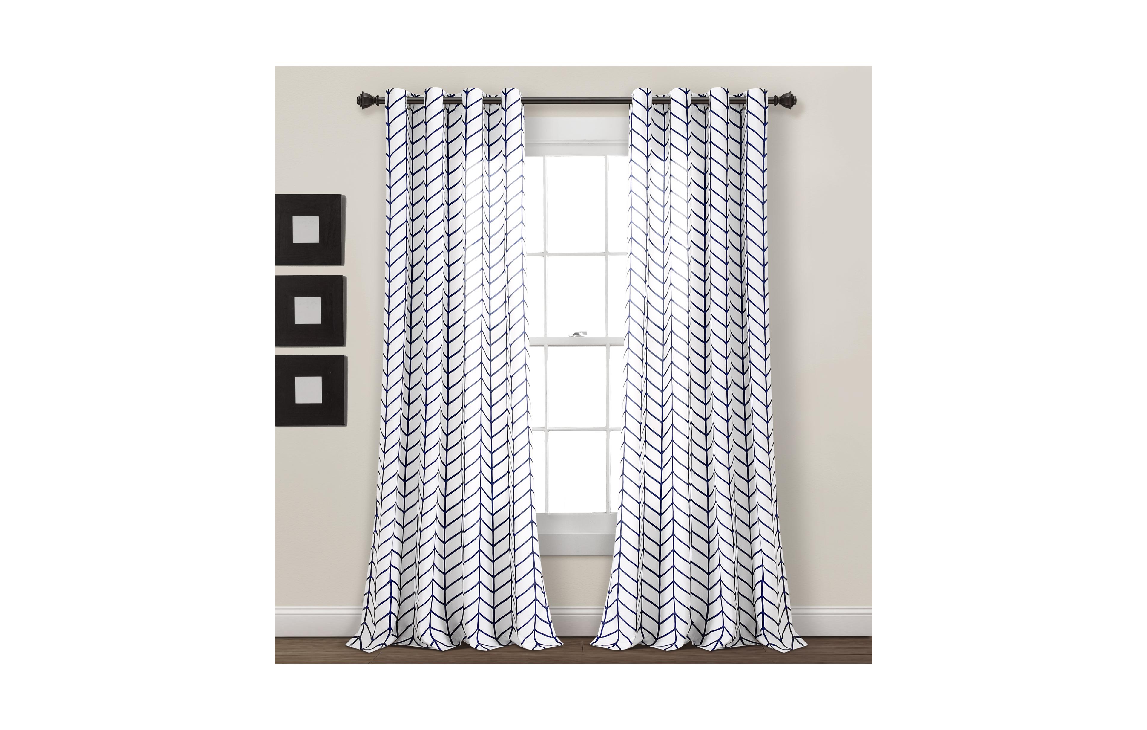 Calia Chevron Geo Window Curtain Panels
