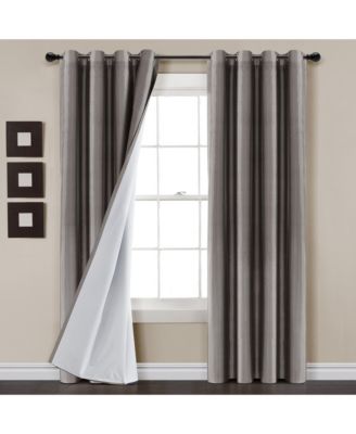 Insulated Grommet 100% Blackout Faux Silk Window Curtain Panel