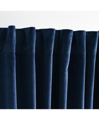 Prima Velvet Solid Light Filtering Back Tab/Rod Pocket Window Curtain Panels