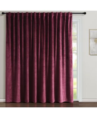 Prima Velvet Solid Light Filtering Back Tab/Rod Pocket Window Curtain Panels