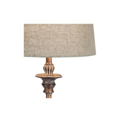 Bentley Traditional Buffet Table Lamp 31 1/2" Tall Weathered Brown Linen Fabric Drum Shade for Bedroom Living Room Bedside Nightstand