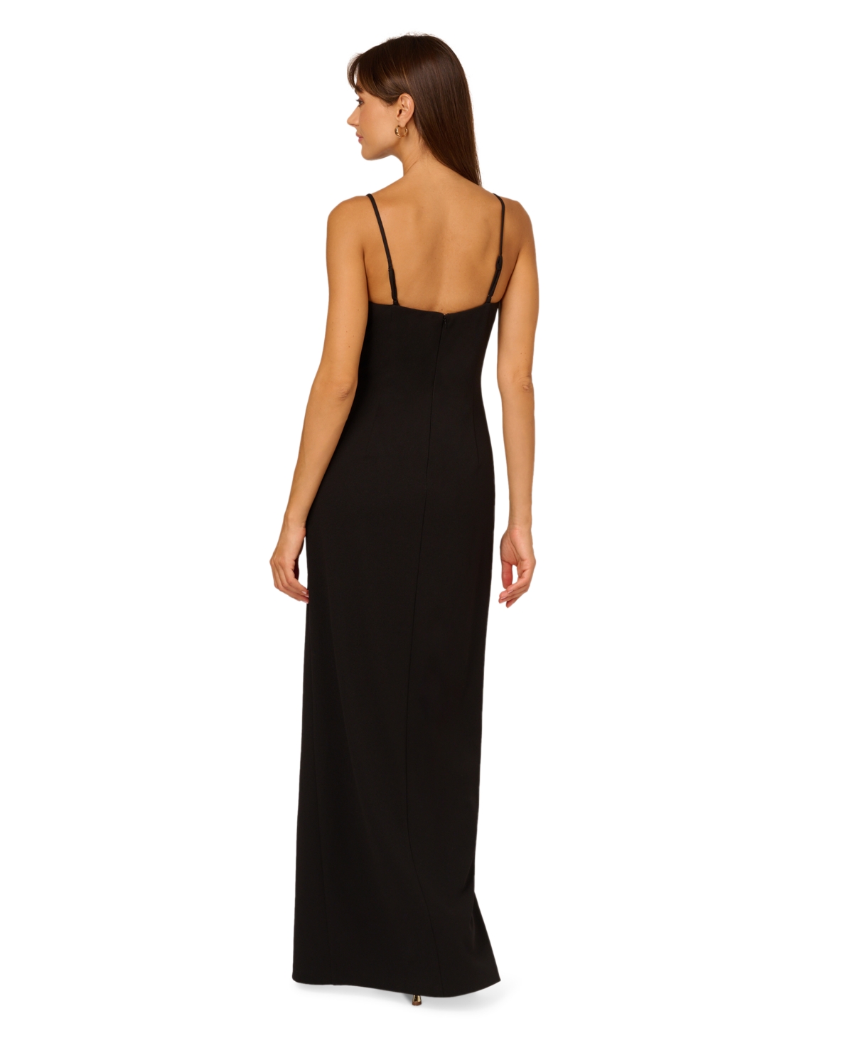 Shop Adrianna By Adrianna Papell Women's Sleeveless Mesh-panel Gown In Black