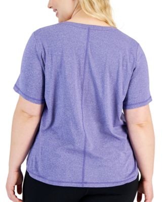 Plus Size Curved-Hem V-Neck Top