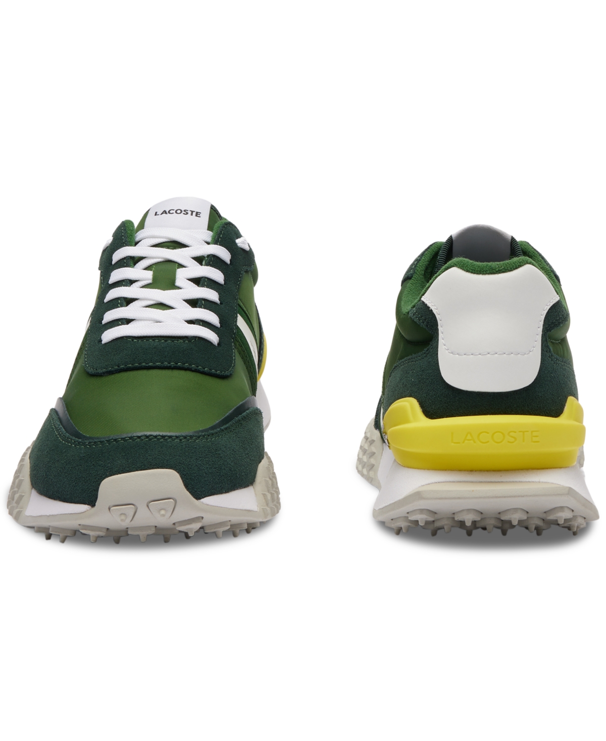 Lacoste Men's L-Spin Deluxe Lace-Up Sneakers - Ab3 Drk Green/yellow
