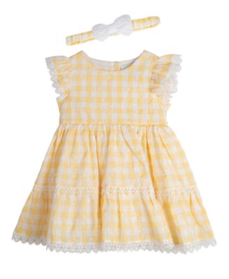 Rare Editions Baby Girls Seersucker Dress with Matching Headband and ...