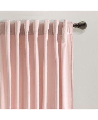 Prima Velvet Solid Light Filtering Back Tab/Rod Pocket Window Curtain Panels
