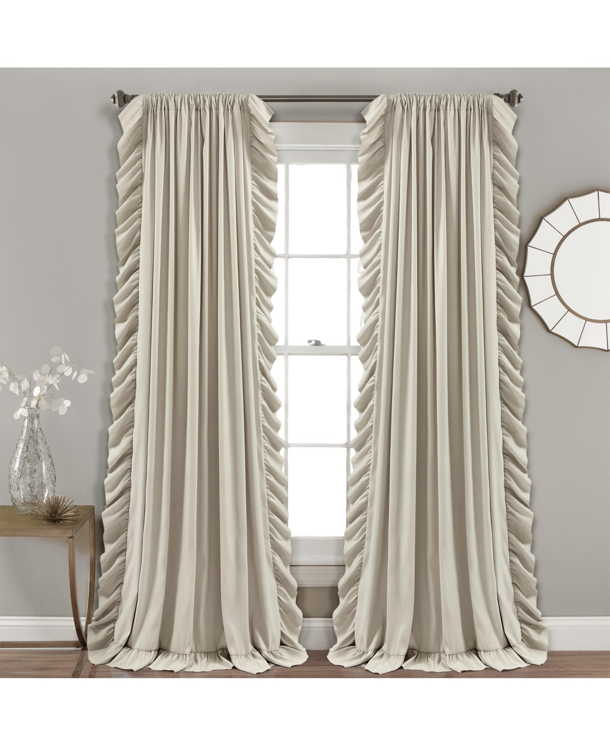 Reyna Window Curtain Panels - Gray