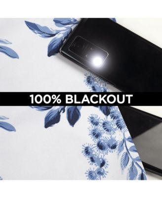 Farmhouse Bird And Flower Insulated Grommet Blackout Window Curtain Panels