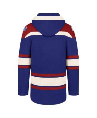 Men's Blue New York Rangers Big and Tall Superior Lacer Pullover Hoodie
