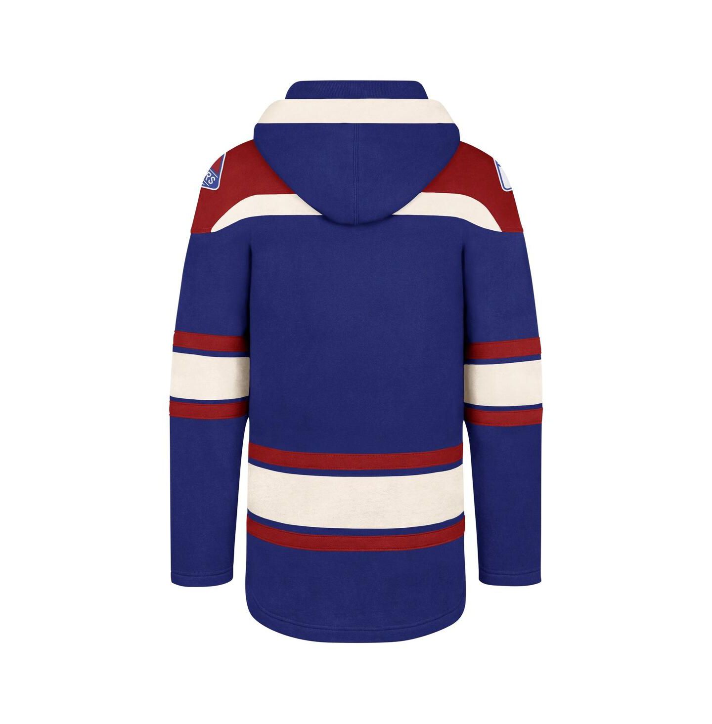 Мужское худи '47 Brand Blue New York Rangers Big and Tall Superior Lacer Pullover — фото 2