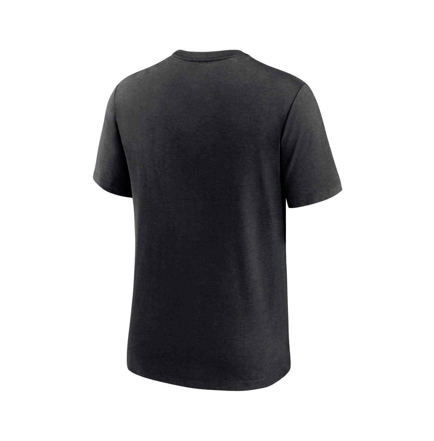 Мужская футболка Nike Heather Black Las Vegas Raiders Team Tri-Blend — фото 3