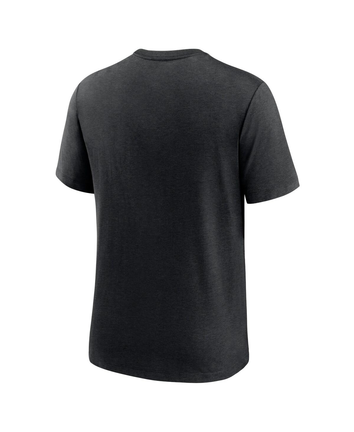 Shop Nike Men's  Heather Black Las Vegas Raiders Team Tri-blend T-shirt