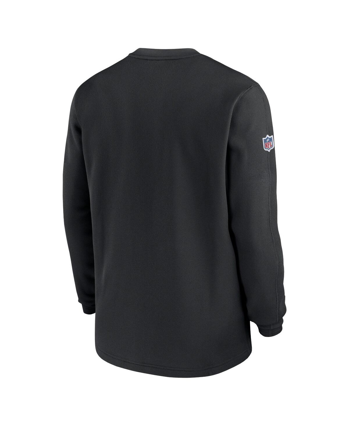 Men's NikeNew Orleans Saints 2023 Sideline Throwback Heavy Brushed Waffle Long Sleeve T-shirt - Black
