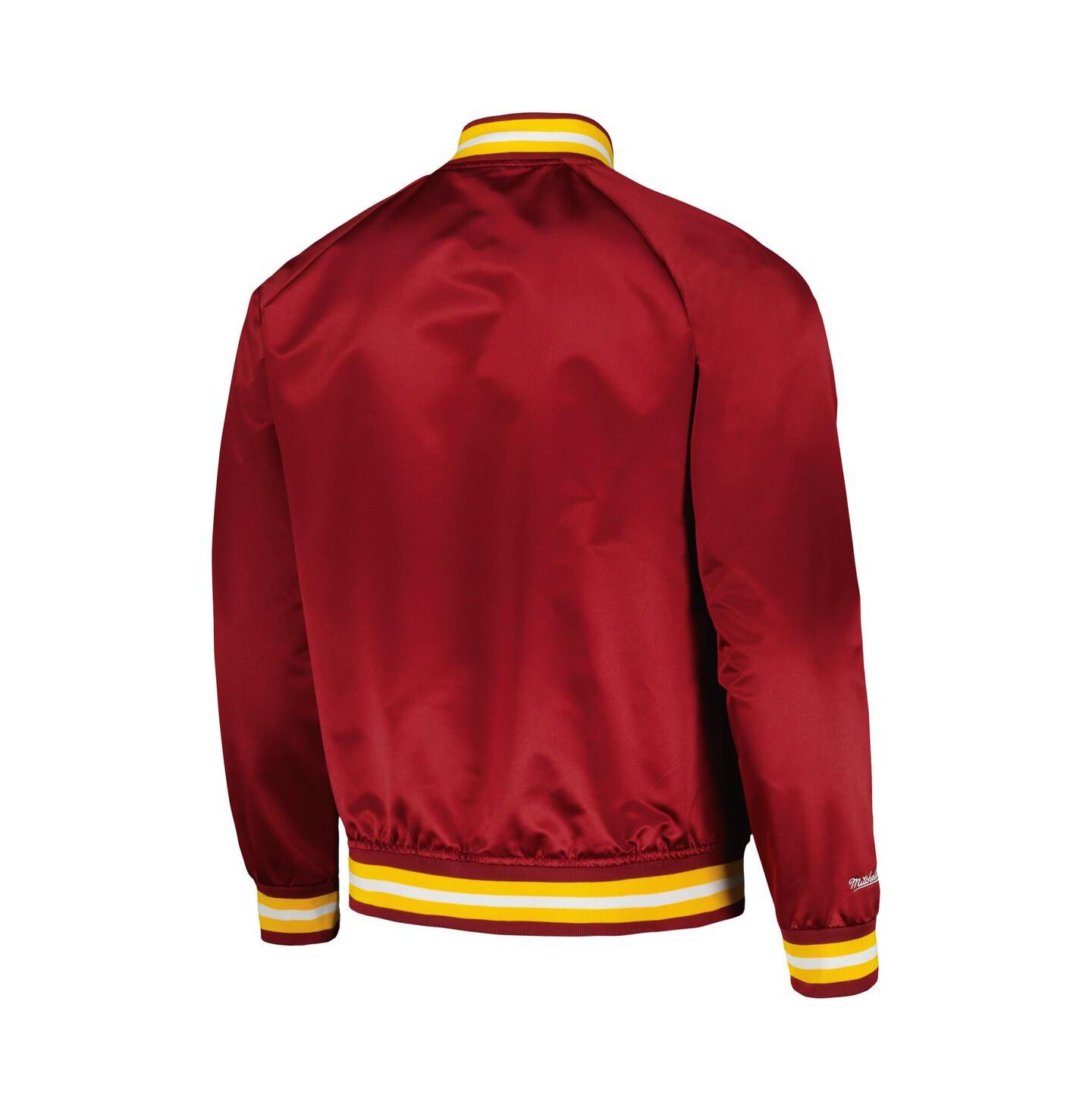 Мужская куртка Mitchell & Ness Wine Cleveland Cavaliers Hardwood Classics Throwback Wordmark Raglan Full-Snap — фото 3