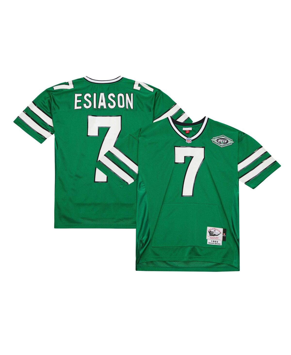 Men's Mitchell & Ness Boomer Esiason Kelly Green New York Jets 1993 Authentic Retired Player Pocket Jersey - Kelly Green