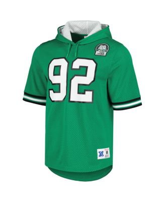 Men's Reggie White Kelly Green Philadelphia Eagles Retired Player Name and Number Mesh Hoodie T-shirt