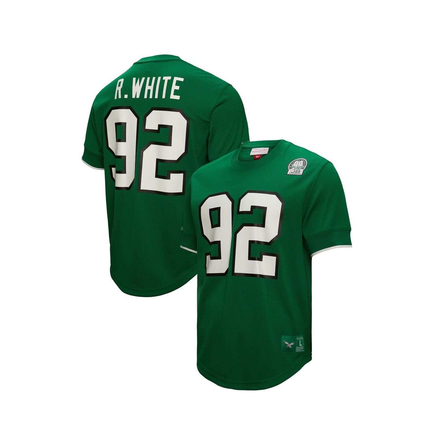 Мужской топ Mitchell & Ness Reggie White Kelly Green Philadelphia Eagles Retired Player Name & Number Mesh — фото 1