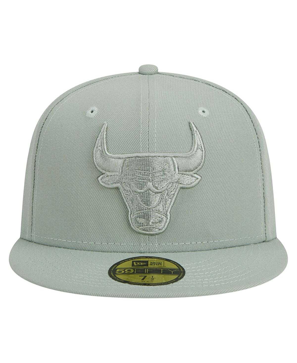 Men's New EraChicago Bulls Sage Color Pack 59FIFTY Fitted Hat - Light Green