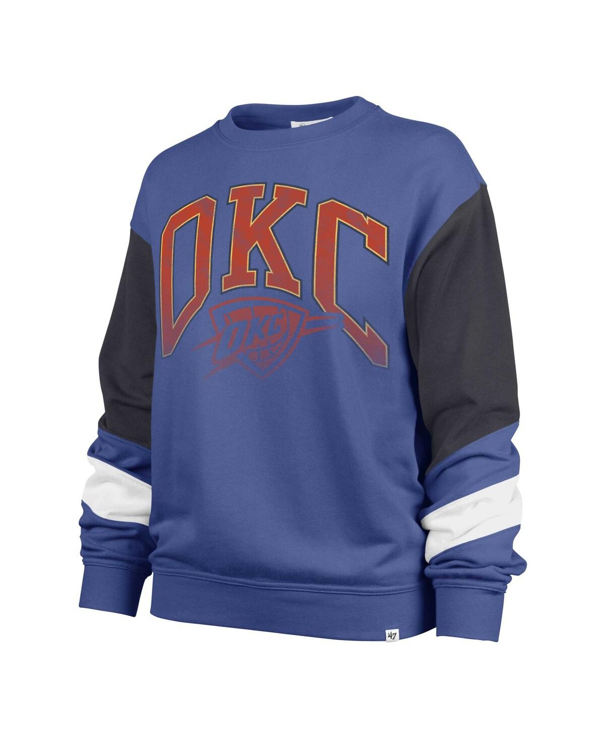 Women's '47 BrandOklahoma City Thunder 2023/24 City Edition Nova Crew Sweatshirt - Blue