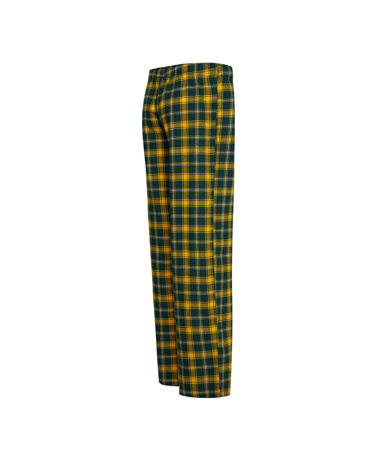 Women's Concepts Sport Gold Green Bay Packers Arctic T-shirt Flannel Pants Sleep Set - Gold
