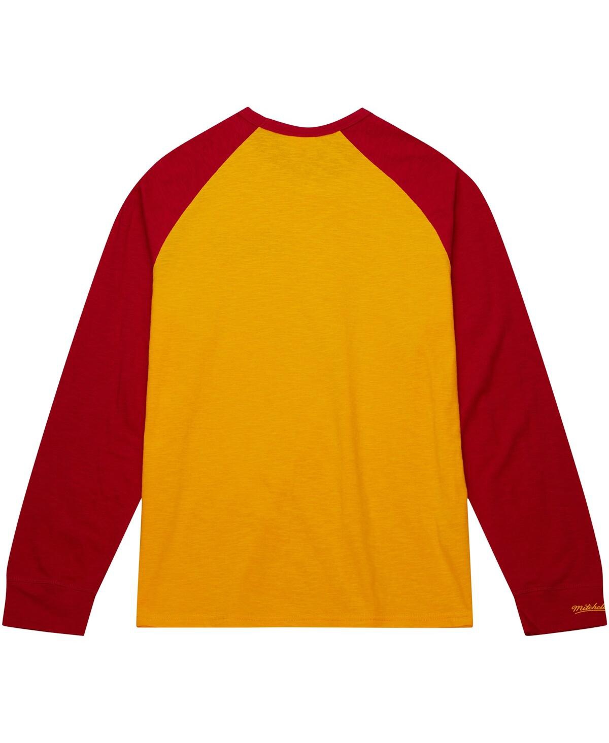 Men's Mitchell & NessUsc Trojans Legendary Slub Raglan Long Sleeve T-shirt - Gold