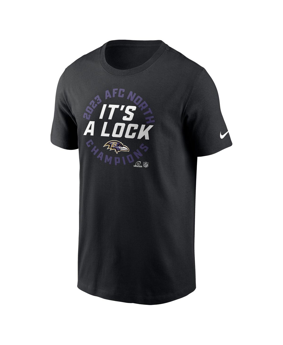 Men's NikeBaltimore Ravens 2023 Afc North Division Champions Locker Room Trophy Collection T-shirt - Black