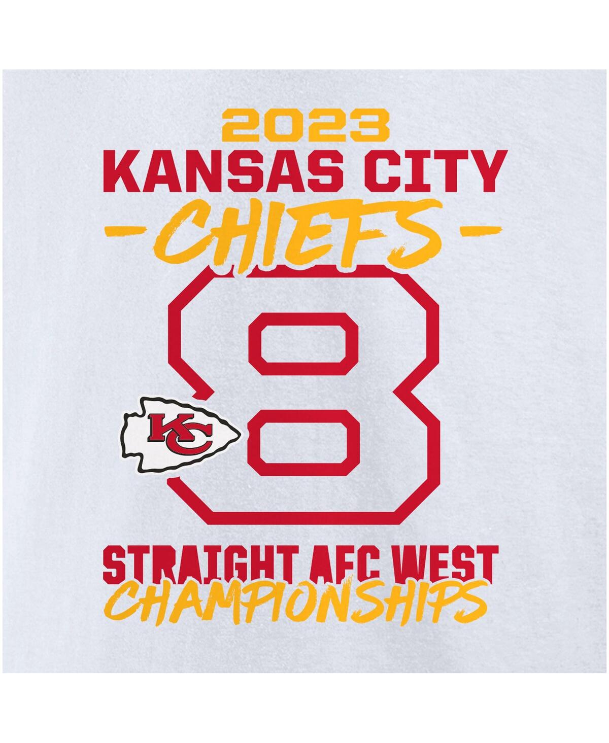 Men's FanaticsKansas City Chiefs Eight-Time Afc West Division Champions T-shirt - White