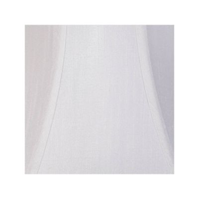 Imperial Shade White Small Bell Lamp Shade 6" Top x 12" Bottom x 9" Slant x 8.5" High (Spider) Replacement with Harp and Finial