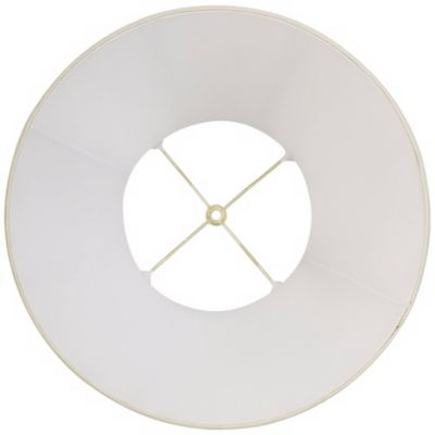 Imperial Shade Creme Large Bell Lamp Shade 9" Top x 17" Bottom x 11" Slant x 10.5" High (Spider) Replacement with Harp and Finial