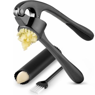 Premium Garlic Press Set - Rust Proof & Dishwasher Safe Professional Garlic Mincer Tool