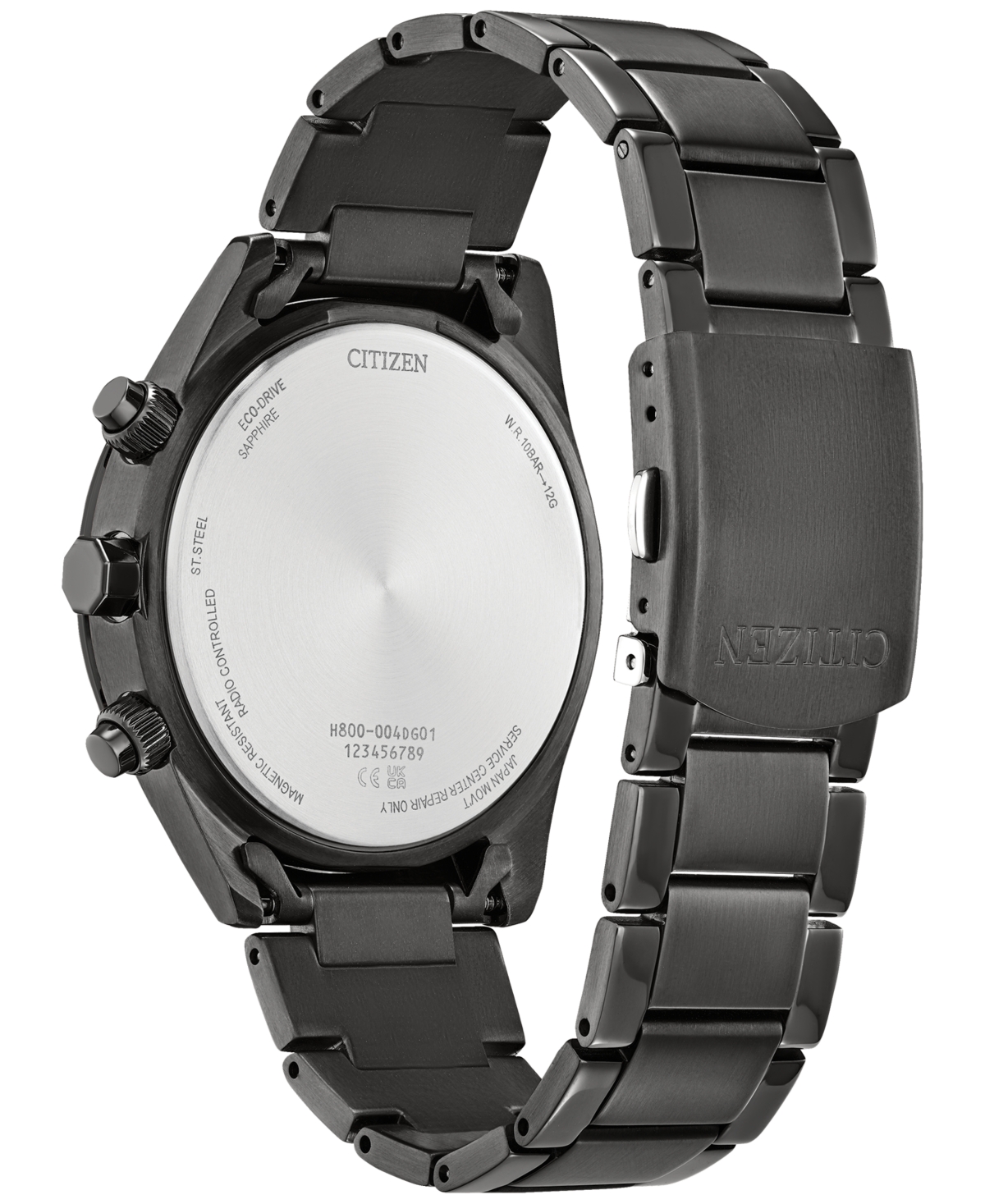 Shop Citizen Eco-drive Men's Chronograph Sport Luxury Radio Control Gray-tone Stainless Bracelet Watch 43mm