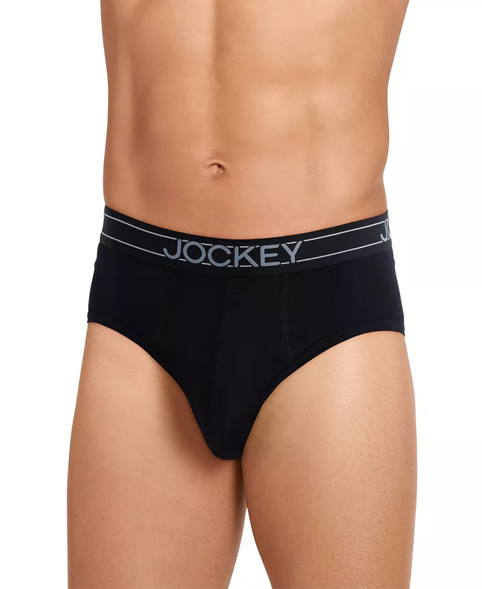 Men's 5-pk. Lightweight Cotton-Blend Logo Briefs - thumbnail 4