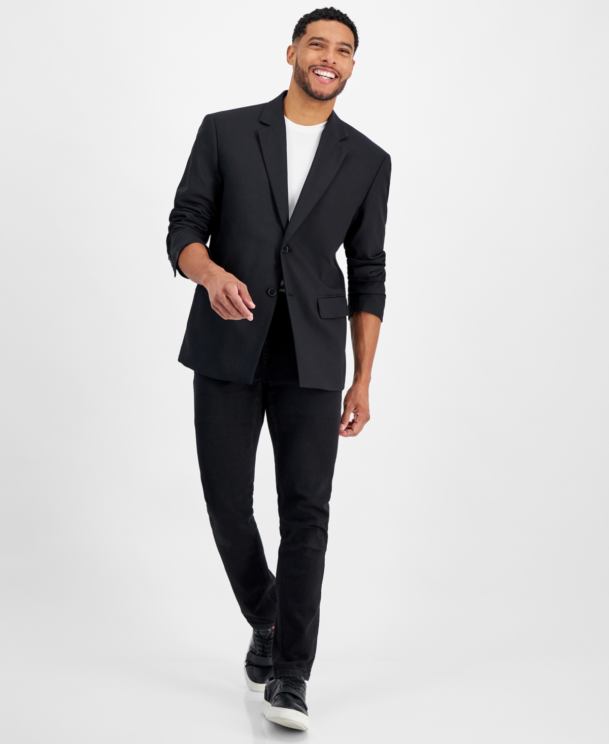 Inc International Concepts Men's Modern-fit Blazer, Created For Macy's In Deep Black