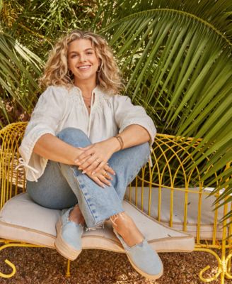 Women's Valencia Canvas Platform Espadrilles Flats