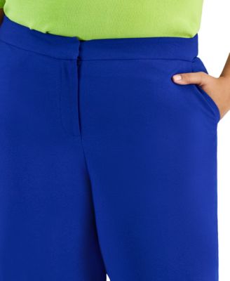 Plus Size Mid Rise Wide-Leg Pants
