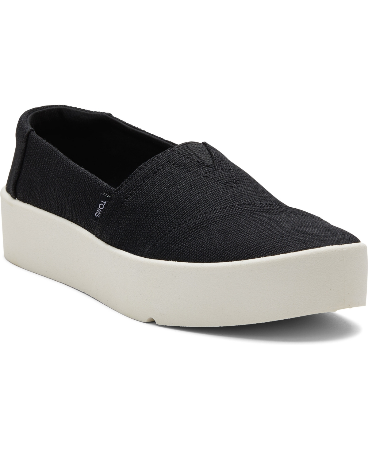 Shop Toms Women's Verona Slip-on Sneakers In Black Canvas