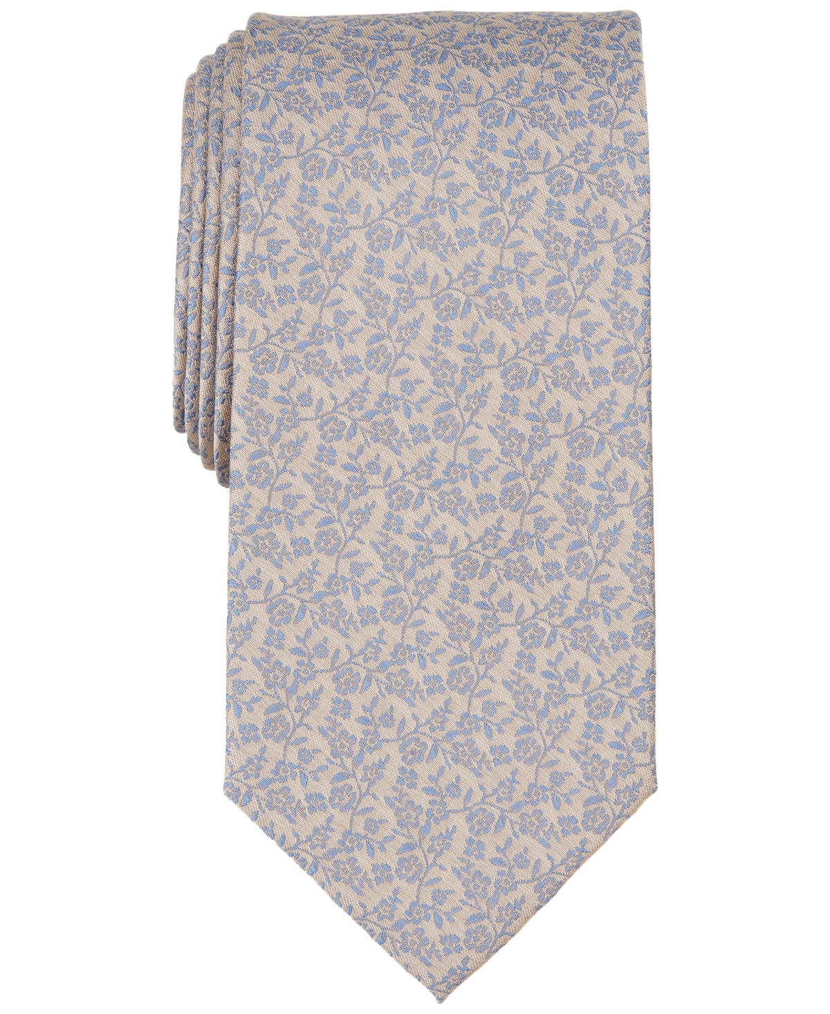 Michael Kors Men's Linley Floral Tie In Taupe