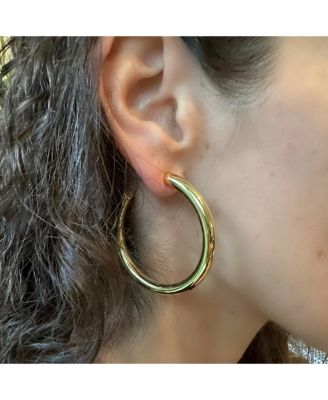 Polished Tube Hoop Earrings
