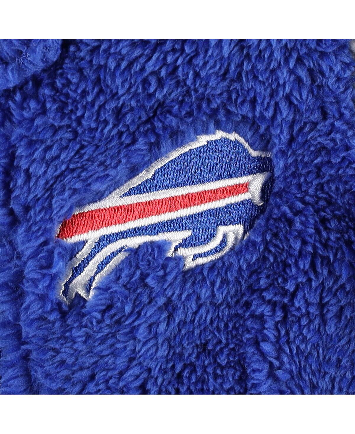 Baby Boys and Girls Gray Buffalo Bills Game Nap Teddy Fleece Bunting Full-Zip Sleeper - Gray