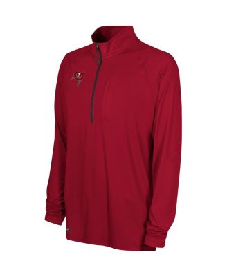 Men's Red Tampa Bay Buccaneers Combine Authentic Raglan Quarter-Zip Top