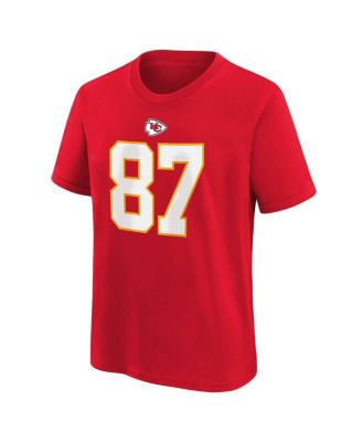 Little Boys and Girls Travis Kelce Red Kansas City Chiefs Player Name and Number T-shirt