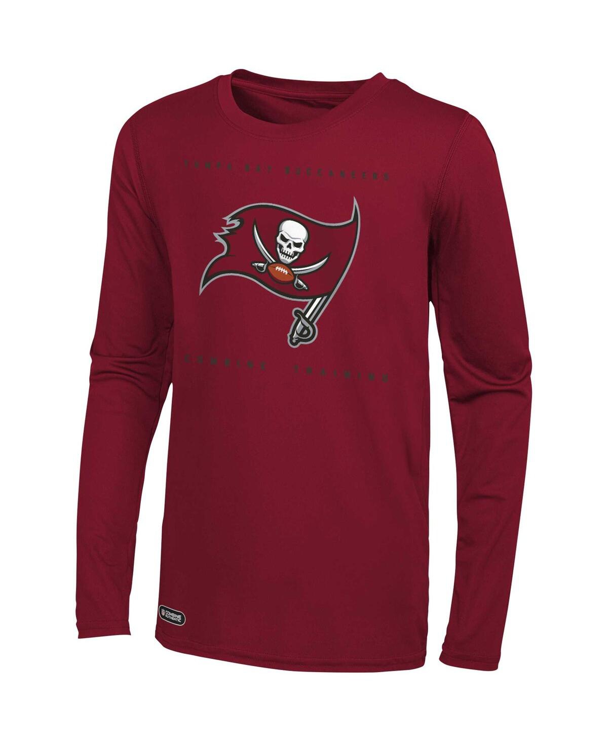 Men'sTampa Bay Buccaneers Side Drill Long Sleeve T-shirt - Red