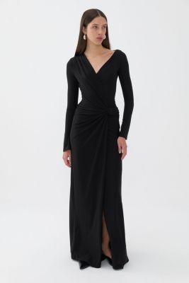 NOCTURNE Women's Draped Long Dress - Macy's