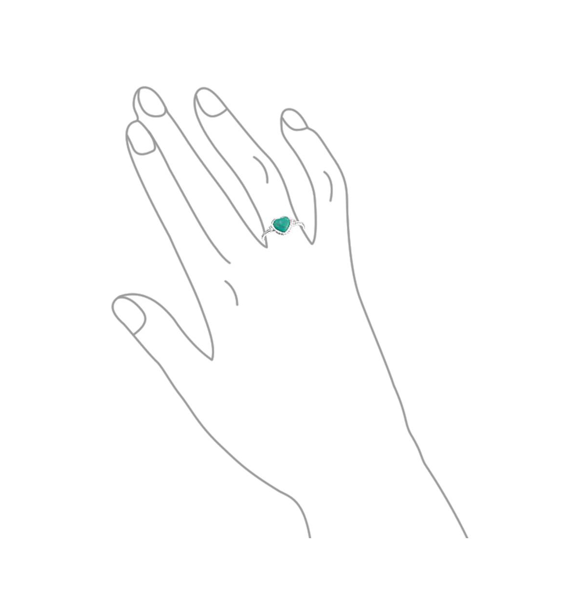 Bling Jewelry Blue Natural Stabilized Turquoise Bezel Heart Ring For Women For For Sterling Silver