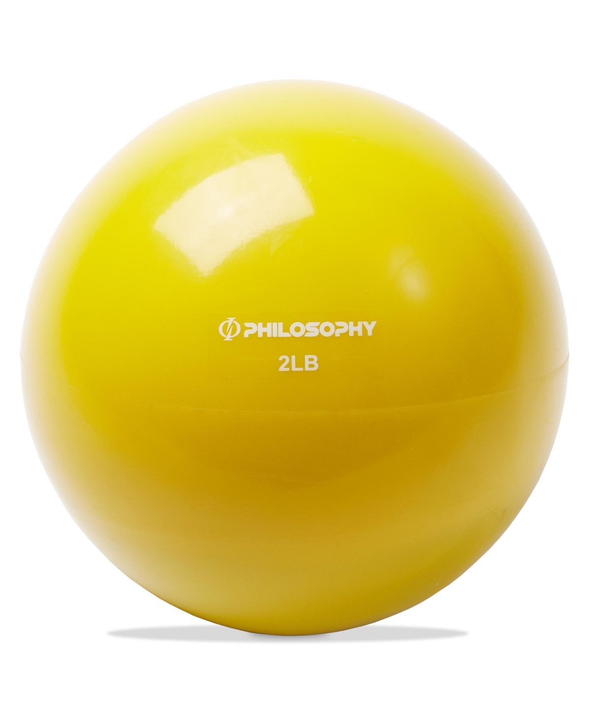 Toning Ball, 2 Lb, Yellow - Soft Weighted Mini Medicine Ball - Yellow
