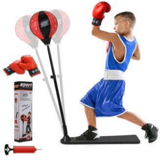 Kids Punching Bag w/Adjustable Stand Boxing Gloves Boxing Set - Macy's